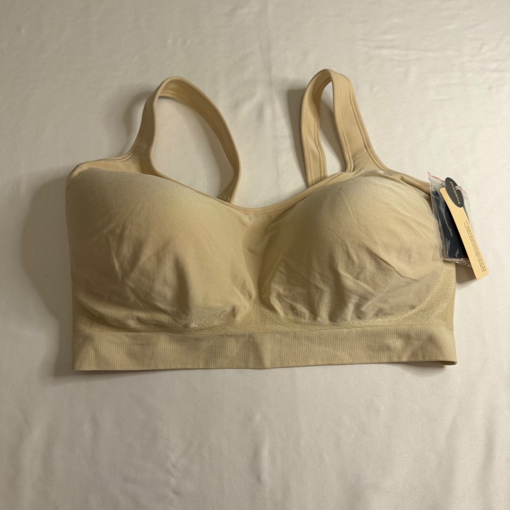 Truekind Daily Comfort Wireless Shaper Bra Beige 3XL Seamless Wirefree Support